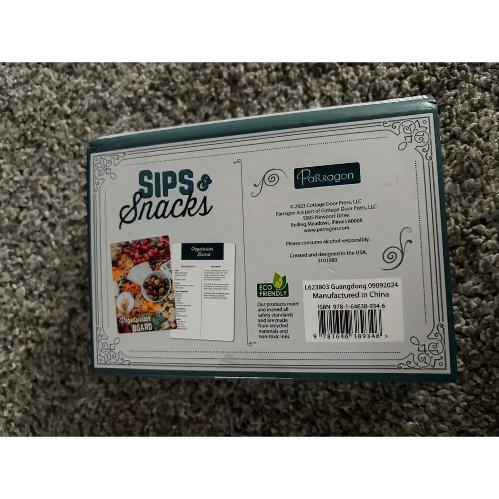 Sips and Snacks boxed recipe cards